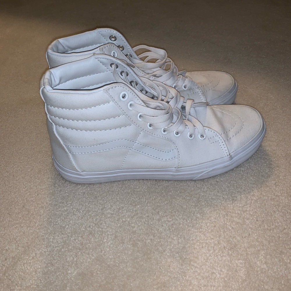 White high top Vans